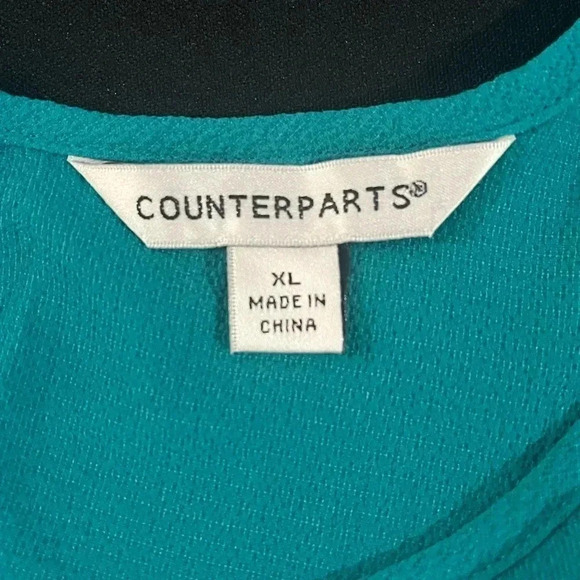Counterparts size XL turquoise green pullover blouse NWT - Picture 8 of 12